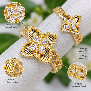 <b>24K</b> <b>Gold</b> <b>Ring</b> 2.70 Gram Handmade Fancy <b>Gold</b> <b>Ring</b> for Women Wedding Function Jewellery Traditional Indian Jewellery - Product Image 6