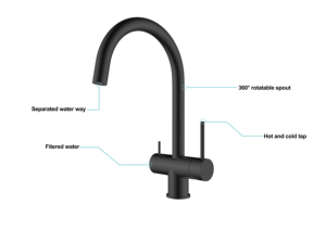 Mélangeur <span class=keywords><strong>de</strong></span> <span class=keywords><strong>cuisine</strong></span> à 3 voies en acier inoxydable 304 avec filtre Robinet d'eau potable - Product Image 3