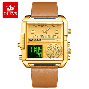 นาฬิกาอิเล็กทรอนิกส์ OLEVS 1101 รุ่นยอดนิยม นาฬิกา LED สำหรับนักเรียน ชาย หญิง ฟังก์ชั่นหลากหลาย เรืองแสง กันน้ำ นาฬิกาดิจิตอลทรงเหลี่ยม - Product Image 1