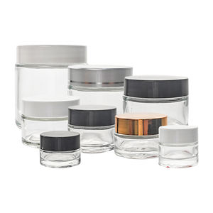 Bocal <span class=keywords><strong>en</strong></span> <span class=keywords><strong>verre</strong></span> de 1oz 2oz 3oz 4oz avec couvercle CR petits contenants anti-fuite pour épices cosmétiques artisanat - Product Image 4