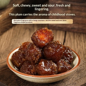CHUNMOON Prunes et écorces d'orange confites en papier, collation chinoise traditionnelle sucrée et acidulée, prête à consommer, 500g/sac, traditionnelle - Product Image 3