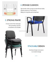 Chaises de formation pour personnel de bureau au design moderne, chaise en maille commerciale pour utilisation en conférence