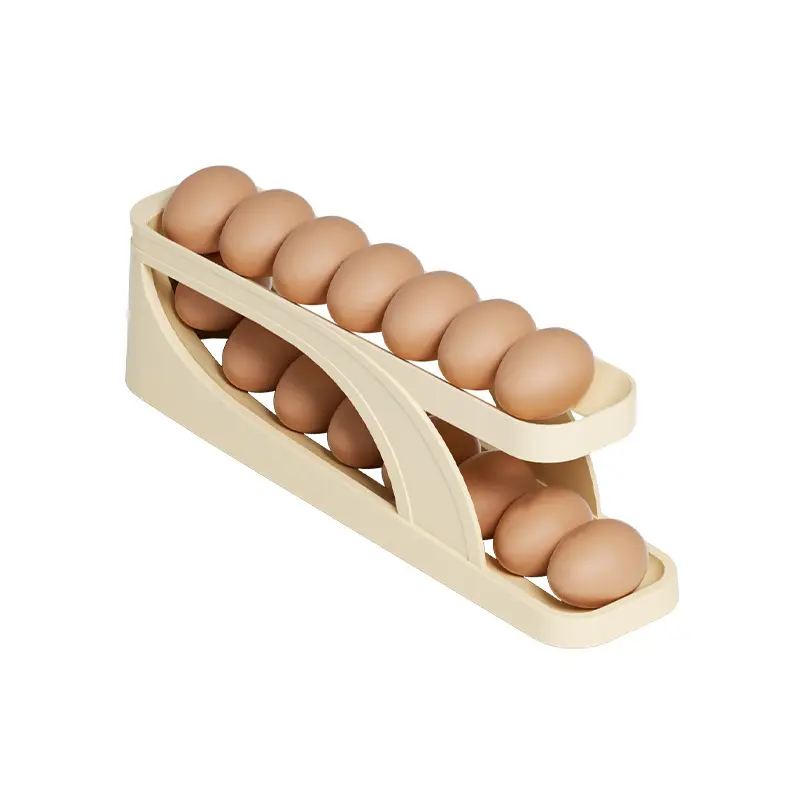 Household Kitchen Ingredients Storage Egg Special Double Layer Automatic Egg Rolling Machine Desktop Egg Storage Box