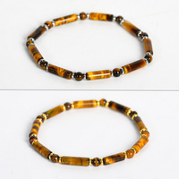 Bracelet Bohème en Pierres Naturelles et Perles Rondes, Cristal Turquoise Multicolore, Bijou Délicat