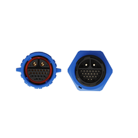 Connecteur étanche auto-bloquant Jnicon M25 2+20 broches 22 cœurs 20A 5A 300V 60V IP67 1500V, ensemble circulaire hybride