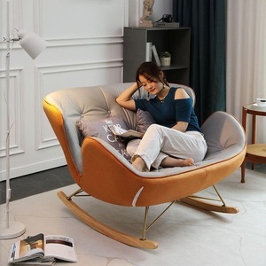 Fauteuil de salon rembourré biomorphe en forme de <span class=keywords><strong>cygne</strong></span>, motif pied-de-poule, pour un espace de vie sélectionné - Product Image 5