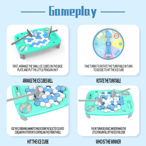 Đồ chơi xếp hình phá băng cho trẻ em Trò chơi bẫy chim cánh cụt Trò chơi trên bàn hai người chơi Đồ chơi bàn xếp hình tư duy logic - Product Image 2