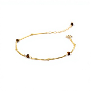 Best Seller Trendy Handcrafted Hot Sale Tiger Eye Gemstone 925 Sterling <b>Silver</b> Charm <b>Bracelet</b> Minimalist Jewelry Gift for Party - Product Image 3