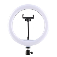 Anneau Lumineux LED Portable et Rechargeable de 10 Pouces (26 cm) pour Selfie avec Trépied pour Téléphone Portable