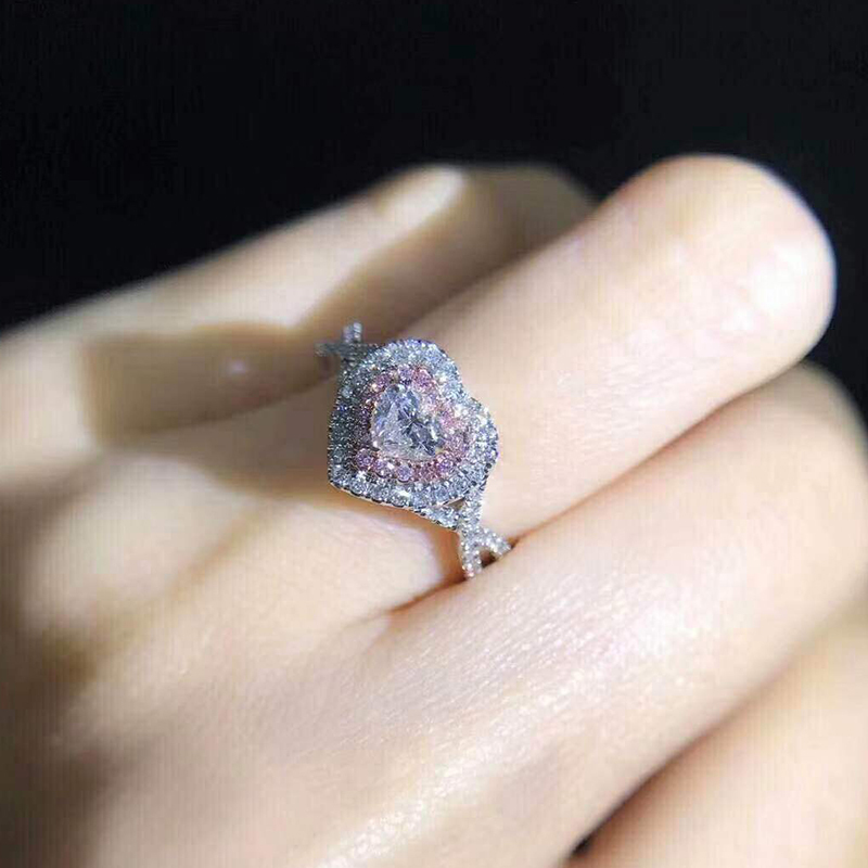Bague Fine Cœur & Zircon - Finition Or main image 1