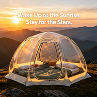 Tente bulle transparente en PVC pour le camping en plein air, observation des étoiles, imperméable, gonflable, installation facile, pour dormir en extérieur