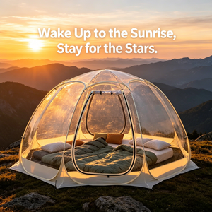 Tente bulle transparente en PVC pour le camping en plein air, observation des étoiles, imperméable, gonflable, installation facile, pour dormir en extérieur - Product Image 2