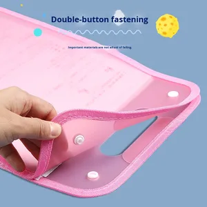 Portable Leather Accordion <strong>File</strong> <strong>Folder</strong> A4 Large Capacity Student Test <strong>Paper</strong> Receipt <strong>Document</strong> Bag 13-Layer Classification YL - Product Image 3