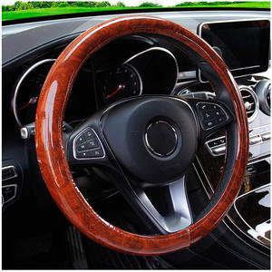 Новый роскошный спортивный углеродное волокно персиковое дерево 37-38 см средний автомобильный руль чехол модные кожаные красные автомобильные аксессуары - Product Image 4