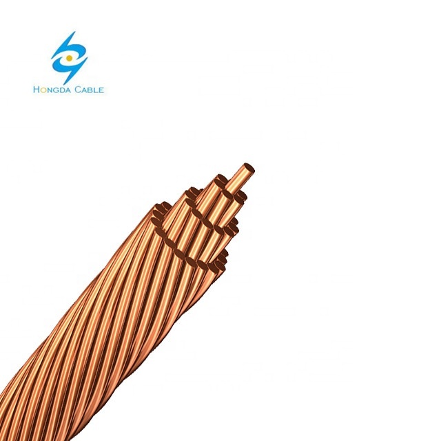 Bare Earth Copper Conductor 100mm2 4/0AWG Stranded PVC Insulated Overhead Cable