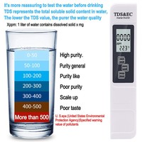 Testeur d'eau numérique multifonction 3-en-1 TDS & EC TDS PPM avec écran LED, prix usine Chine