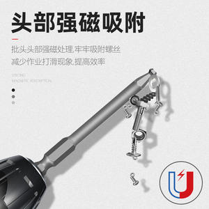 Embout de tournevis hexagonal magnétique en acier S2 de 1/4 de pouce, antirouille, avec tête sphérique pour outils pneumatiques/électriques - Product Image 3