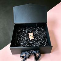 OPACK Dossiers rigides pliables magnétiques de luxe en carton avec revêtement UV recyclable, emballage personnalisé avec logo pour fourrures et chaussettes