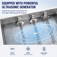 Agitador Ultrasónico Digital Cenlee con Baño de Agua, Calentamiento de 1800W, 40KHz, 600W, 300RPM, Temperatura Constante, Agitador de Laboratorio para Investigación