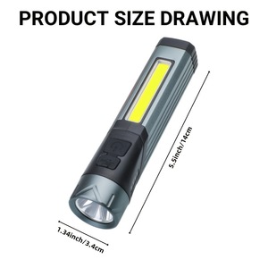 Dual Lamp Mode <b>Led</b> <b>Work</b> <b>Light</b> 90 Degree Rotatable Head Rechargeable Portable Aluminum Alloy White <b>Light</b> For Outdoor Repair - Product Image 3