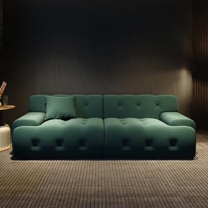Sofá <span class=keywords><strong>de</strong></span> tela <span class=keywords><strong>de</strong></span> terciopelo minimalista moderno para sala <span class=keywords><strong>de</strong></span> estar y Villa, hotel <span class=keywords><strong>de</strong></span> cinco estrellas, cómodo con botón en línea <span class=keywords><strong>de</strong></span> <span class=keywords><strong>Netflix</strong></span> - Product Image 1