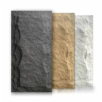 Nouveau produit, panneau mural en pierre PU 3D léger, décoratif pour l'extérieur, imitation roche, polyuréthane