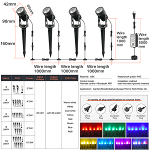 Lampes de jardin LED intelligentes RVB lumineuses <span class=keywords><strong>au</strong></span> design moderne et unique Mini Spike Solar Ground <span class=keywords><strong>Spot</strong></span> Éclairage de jardin décoratif - Product Image 3
