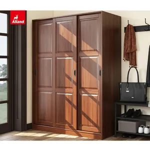Armário de madeira maciça com acabamento de porta elevada estilo shaker de design tradicional de luxo personalizado Allandcabinet