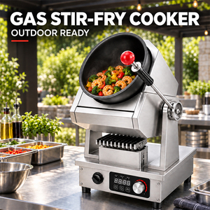 Cocina Comercial a Gas para Saltear, Wok de Acero Inoxidable con Pantalla Digital - Product Image 1