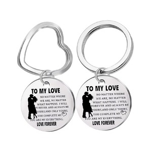 Cadeau d'anniversaire pour femme porte-clés en métal gravé personnalisé amour coeur porte-clés souvenir Unique pour bijoux commémoratifs - Product Image 4