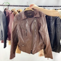 Chaqueta de Cuero de Segunda Mano Yijiayi, Abrigo de Cuero para Hombre, Estilo Retro Americano Vintage, Cremallera de Alta Calidad, Ropa Usada en Fardos