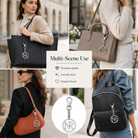 Pendentif de sac à main en métal rond personnalisé avec logo, fermoir mousqueton et chaîne pour sac – Étiquette de sac personnalisée