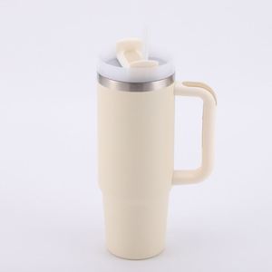 Gobelet isotherme de voyage pour voiture 30oz H2.0 avec poignée, couvercle, paille et base antidérapante, ODM OEM, couleur personnalisée - Product Image 6