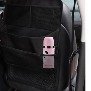Car <b>Seat</b> Back <b>Storage</b> Bag Nylon Mesh Multi Pocket Hanging Organizer For Travel Black - Product Image 1