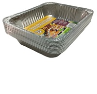 Einzelhandel verpackung 10er Pack Einweg-Tief dampf tisch behälter in halber Größe Brat schalen 9x13 Aluminium folien pfannen mit Deckel