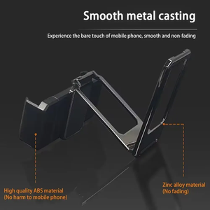 360 Rotation Mobile Phone Holders Foldable Stand Back <b>Clip</b> Phone <b>Ring</b> Holder Multi Angle Portable Desk Metal Finger Kickstand - Product Image 4