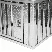 Cage en aluminium robuste avec système de ventilation verrouillable, cages pour chats, chenil pour chiens, pour l'intérieur et l'extérieur