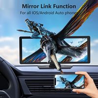 10.26 pouces sans fil Carplay Android Auto Screen 1080P Caméra de recul GPS Navigation Mirror Link BT/FM/AUX Stereo Car Reverse Aid
