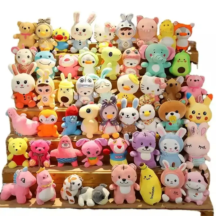 crane machine Mini 20 25cm Animal Shaped Plush 7 8 inch claw machine Stuffed Animal Plush Toys For Crane Machines