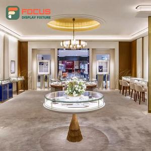 Elegant Glass Shelves Metal Frame Wooden Base Multi Tier Lockable LED Lighting Premium Jewellery Display <b>Cabinet</b> - Product Image 5