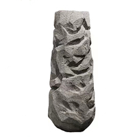 Série Stone - Pots de fleurs pour plantes d'intérieur et d'extérieur, forme carrée, écologiques, en plastique renforcé de fibres de verre, décoration de jardin et d'hôtel