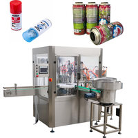 Ligne de machines de remplissage d'aérosols cosmétiques à commande pneumatique automatique pour parfum et déodorant