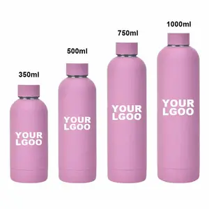 350ml 500ml 750ml 1000ml真空断熱フラスコ二重壁熱水タンブラーステンレス鋼ボトルカスタマイズされたロゴ付き