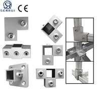 Raccord d'angle carré en alliage d'aluminium, collier de serrage pour tuyau métallique, raccords de main courante, connecteur de garde-corps en acier galvanisé, fixations de garde-corps structurel