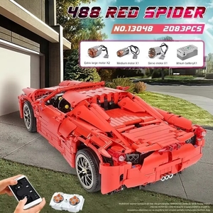 Vente flash : MOULD <span class=keywords><strong>KING</strong></span> 13048 <span class=keywords><strong>Voiture</strong></span> RC motorisée High-Tech Red Spider Super Modèle, blocs de construction, briques, jouets pour enfants - Product Image 5