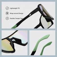 Lunettes de soleil polarisées pour le cyclisme, TR90, UV400, enveloppantes, légères, sportives, logo personnalisé, stock disponible, expédition rapide