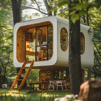 Cabine Capsule Moderne Apple Pod pour Glamping avec Lit Confortable – Idéale pour Complexes de Vacances en Plein Air et Sites Scéniques
