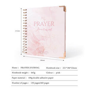 Myway Wholesale 2026 <strong>Printed</strong> <strong>Hardcover</strong> Spiral Prayer Notebook Customized Design Index <strong>Bible</strong> Planner Journal Notebook - Product Image 5