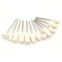 Têtes de polissage en feutre de laine de haute qualité, 12 pièces/ensemble, tige de 2,35 mm/3 mm, outil de polissage métallique, tête de meulage en feutre de laine