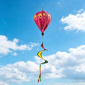 Girador de Viento con Forma de Globo Aerostático de Girasol, Decoración Colgante 3D para Jardín, Arte de Jardín Impermeable de PVC, Adorno para Exteriores, Twister Grande de 125 cm - Product Image 5